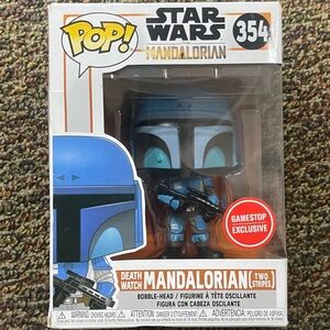 NIB Star Wars Funko Pop Mandalorian Exclusive Death Watch Two Stripes Figurine